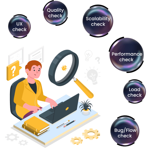 QA Engineer met meerdere checklists voor softwaretesten